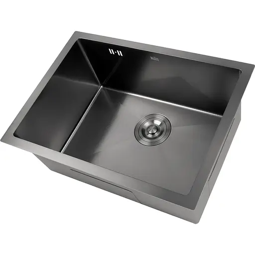 Мийка для кухні Nett NBS-5742U чорна під стільницю декорована з PVD покриттям - фото 3