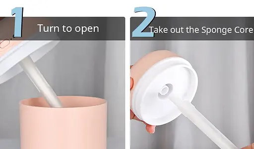 Портативный светодиодный ультразвуковой увлажнитель воздуха Humidifier H2O 300 мл Белый - фото 8