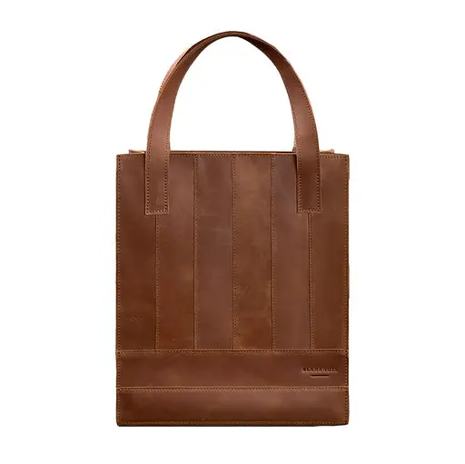 Шкіряна жіноча сумка шоппер Бетсі світло-коричнева Crazy Horse - фото 8