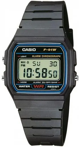 Часы наручные мужские Casio F-91W-1YER (модуль №593)