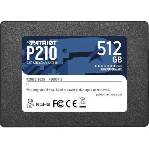 SSD накопичувач 2.5" SATA 512GB Patriot P210 (P210S512G25)