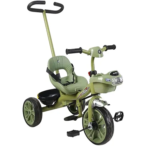Трехколесный велосипед Best Trike BS-70240 с родительской ручкой и озвучкой зеленый