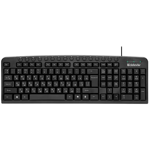 Клавіатура Defender Focus HB-470 UKR мультимедіа чорний (45471) - фото 1