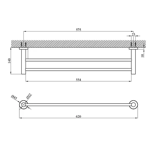 Тримач для рушників Kroner KRM Graz - C95609 (CV035537) - фото 4