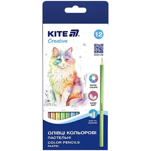Олівці кольорові Kite Creative Pastel 12 шт. (K-451)