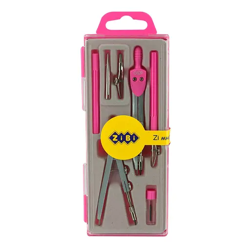 Готовальня Basis, 7 предметів, рожевий, ZB.5306BS-10