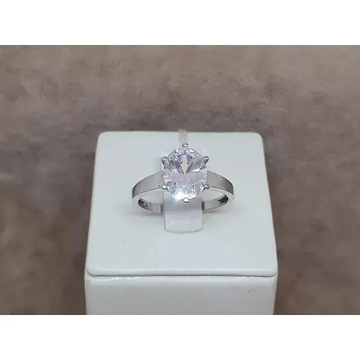 Серебряное кольцо Агни РОМАН с фианитом. 1030/1Р-CZ 18 - фото 4