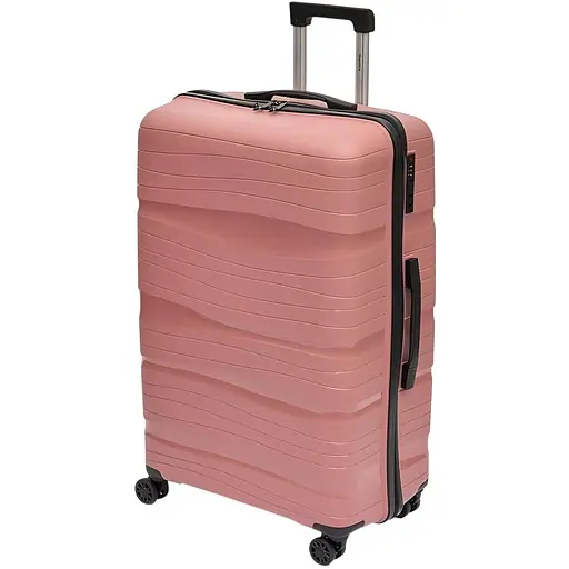 Набір валіз 4в1 ABS-пластик з кодовим замком і телескопічною ручкою рожевий (PP002) - фото 3