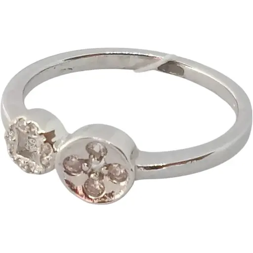 Серебряное кольцо Аметист с фианитами 1551987 16