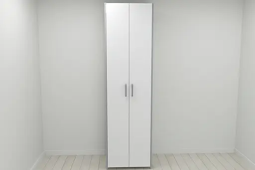 Шкаф Гардероб Уни секция 6 серии Конект Ferrum-decor 220x60x50см Серый металл ДСП Белый 16 мм (FRD-104575) - фото 6