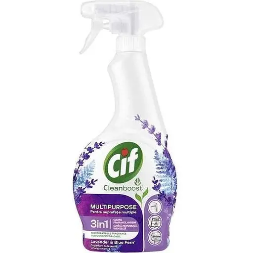 Мультифункциональное чистящее средство 3в1 Cif Лаванда и синий папоротник спрей 500 мл - фото 1