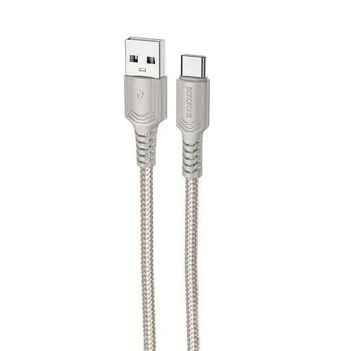 Дата кабель Borofone BX116 Certain USB to Type-C 3A (1m) Gray