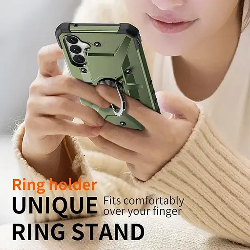 Ударостійкий чохол athfinder Ring для Samsung Galaxy A54 5G Зелений / Army Green - фото 5