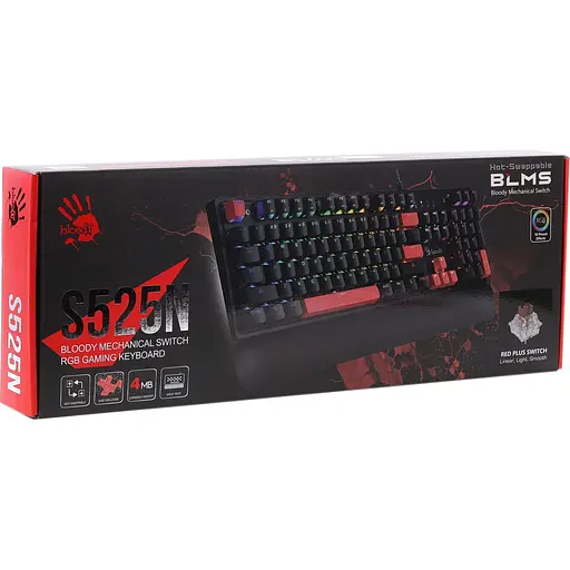 Клавиатура Bloody S525N Fire Black [144591] - фото 7