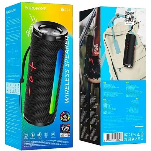 Портативна акустика Borofone BR31 Gamble Sportive Black [140084] - фото 3