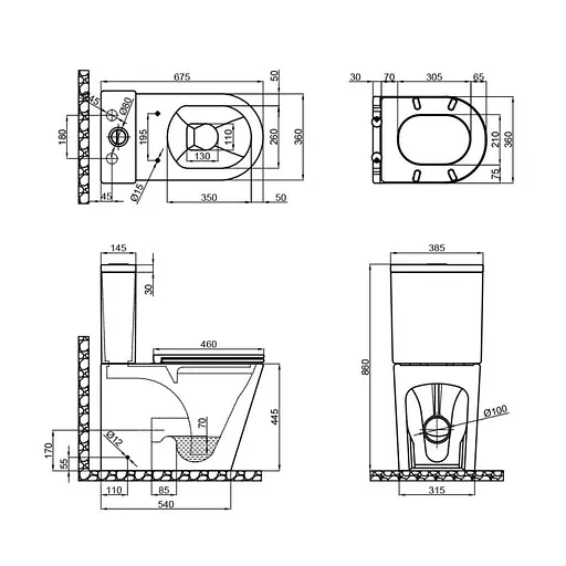 Унитаз Qtap Scorpio напольный Ultra Quiet с сиденьем Slim Duroplast/ Soft-close/ Quick relase QT14222125AUQW - фото 11