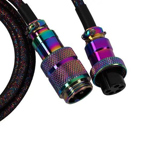 Кабель Keychron USB-A/USB-C > USB-C заряджання/синхронізації, 1.08м, Type-C, Premium Coiled Aviator, чорний - фото 3