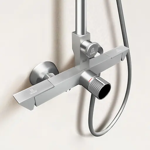 Душова система зовнішнього монтажу Nett для душу WH-19, Хром - фото 2