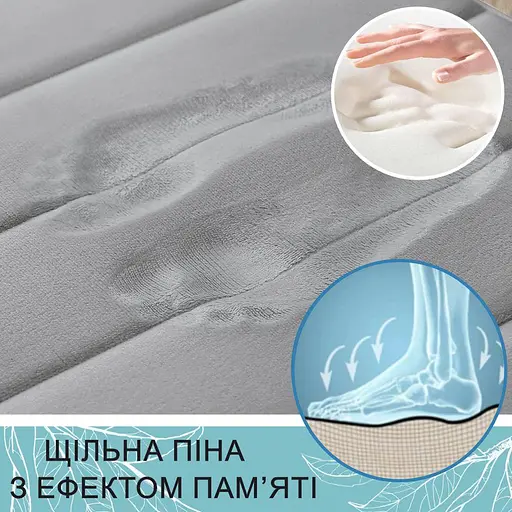 Набор 2 коврика для ванной Aquarius с эффектом памяти 50х80 см, 40х60 см. Темно-Бежевый в полоску. - фото 4