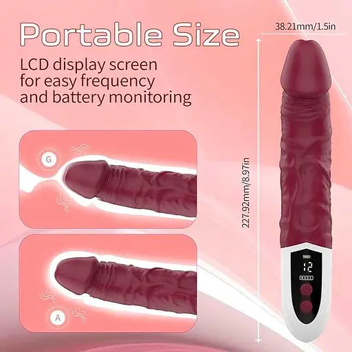 Реалистичный вибратор Satisfyer 23 см силиконовый с 12 режимами для женщин бордовый - фото 3