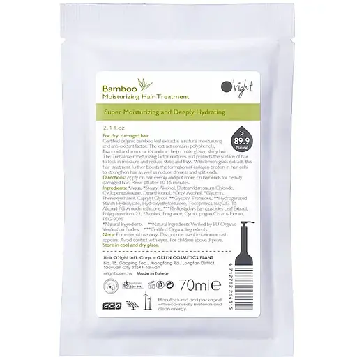 Маска для відновлення волосся O'right Сила бамбуку органічна зволожуюча 70 мл - фото 1