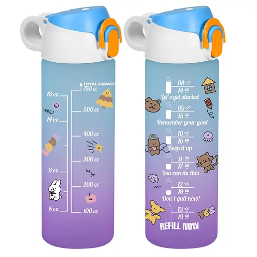 Пляшка для води Herevin PC-Double Coloured 2025 для спорту 0.75 л (161686-175)