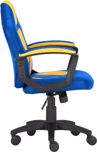 Геймерское детское кресло GT Racer синее с желтым (X-1414 Blue/Yellow) - фото 3