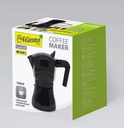 Гейзерна кавоварка Maestro MR1658-3 кавник гейзерного типу 150 мл на 3 чашки - фото 3