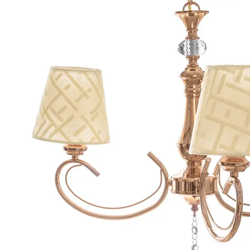 Люстра підвісна Brille прованс з абажуром E27 60W G (BKL-647S/3) - фото 4