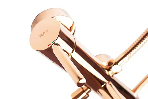 Змішувач для ванни Rea Lungo настінний rose gold REA-B6695 Теплый закат - фото 5