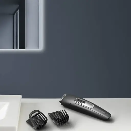 Триммер Rowenta Stylis Easy, для бороды и усов, сеть+акум., насадок-2, сталь, черный - фото 10