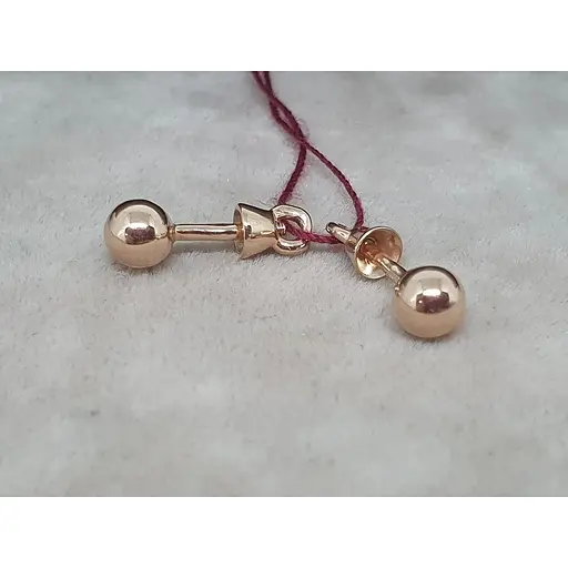 Золотые серьги-пуссеты Tango Шарики. 580079 - фото 3