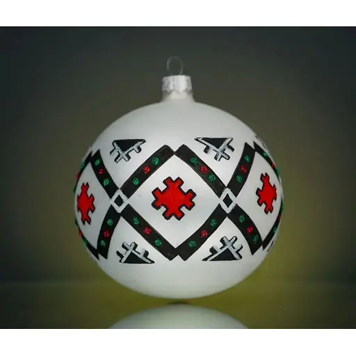 Набір ялинкових прикрас Різдвяні історії Код нації: Вінниччина 3 кулі скло (4820001179958) - фото 2