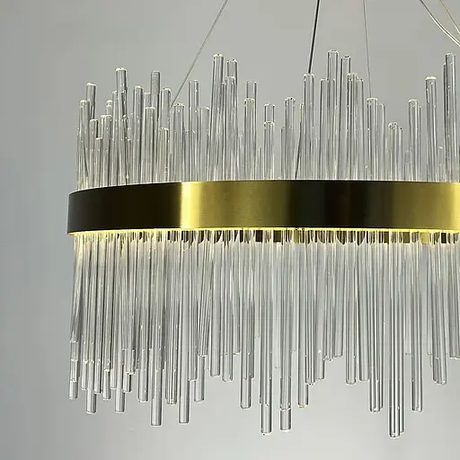 Подвесная LED люстра в изысканном латунном каркасе Ø 60 см Ст. J 881-600 AB | Line F - фото 4