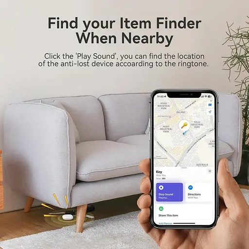 Пошук ключів, трекер гаманця Працює з Apple Find My (лише для iOS), змінний акумулятор, пошук предметів через Bluetooth для сумок - фото 6