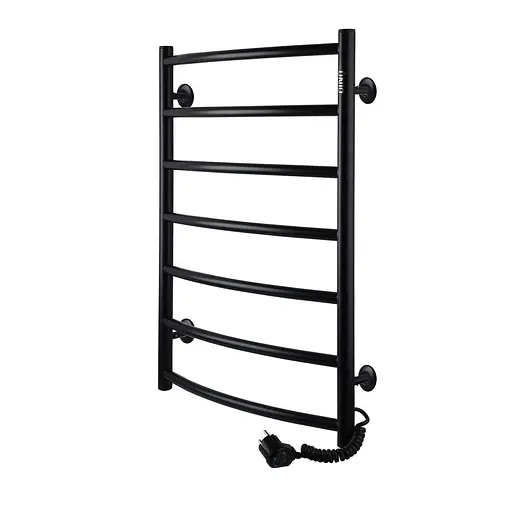 Полотенцесушитель UNIO LD ER 700-500-7 BLK Лестница Дуга электро черная (21669) - фото 4