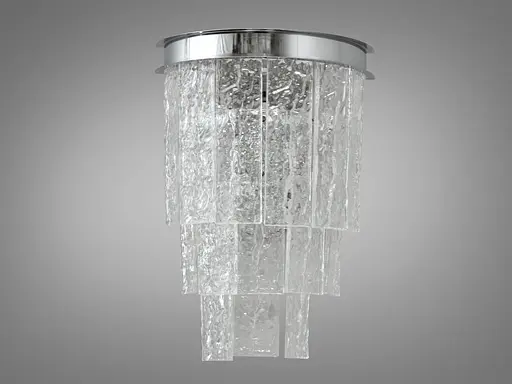 Классическое бра из хрусталя на две лампы, цвет хром - фото 1