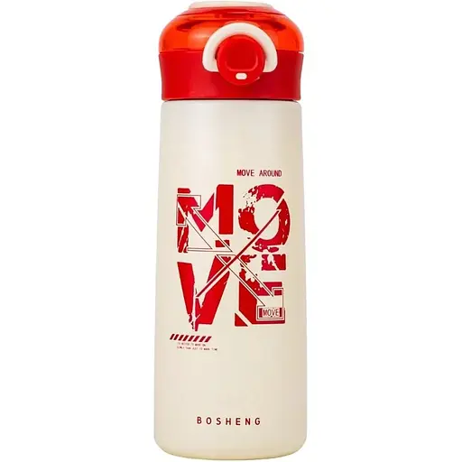 Термос Elisey Open 350 мл червоний/бежевий (9185-015)