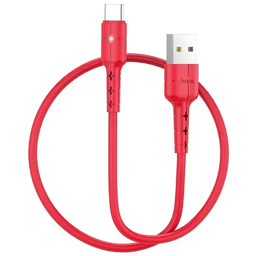 Кабель провод для зарядки смартфона/телефона Hoco X30 Type-C 1.2 м красный - фото 3