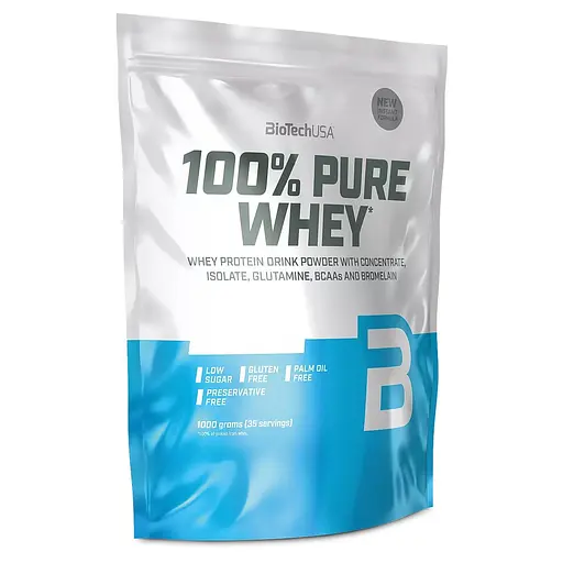 Протеїн BiotechUSA 100% Pure Whey Полуниця 1 кг - фото 1