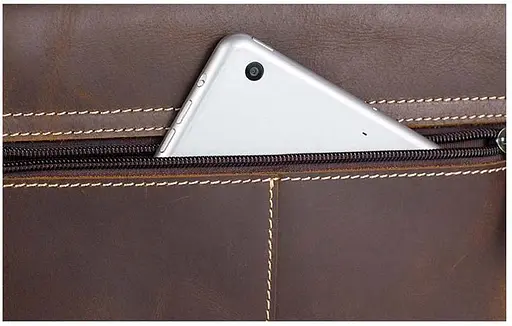 Чоловіча шкіряна сумка Vintage 28х27х5 см sum0012387 - фото 7