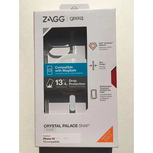 Оригінальний протиударний чохол Gear4 Crystal Palace MagSafe для iPhone 13 / iPhone 14 (6.1") Прозорий - фото 2