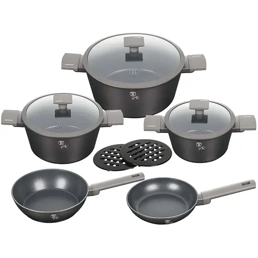 Набор посуды 10 предметов Berlinger Haus Antracit Collection (BH-8140)