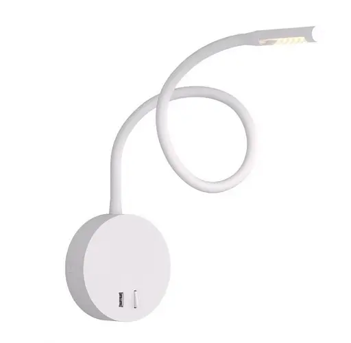 Бра|USB 5V 2,1A KLOODI DECO WA-LIANA 500 3K WH - фото 1