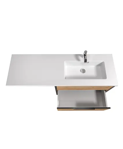 Тумба Мойдодир Line Craft 80-A Adam 140 R підвісна з крилом над пральною машиною - фото 6