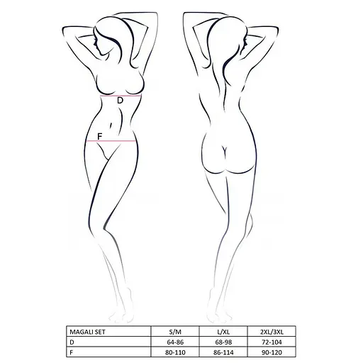 Комплект білизни MAGALI Set OpenBra red - Passion Exclusive: стрепи: ліф трусики та пояс L/XL - фото 6