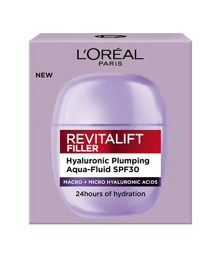 Аква-флюид для кожи лица L’Oreal Paris Revitalift Filler с фактором защиты SPF 30, 40 мл - фото 6