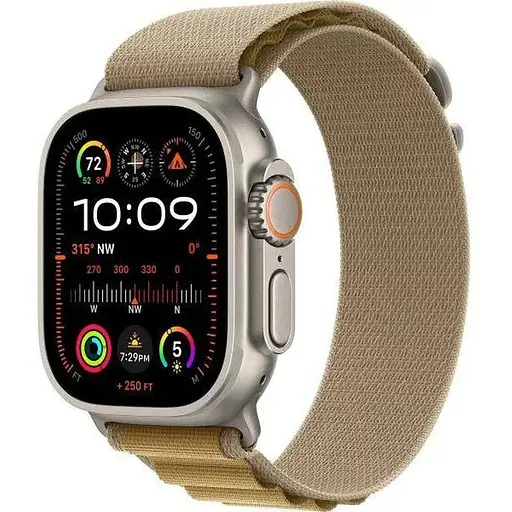 Смарт-часы Apple Watch Ultra 2 GPS+Cellular 49mm Natural Titan. Case w. Tan Alpine Loop - Большой MX4H3 - фото 1