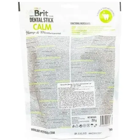 Ласощі для собак Brit Dental Stick Calm заспокійливі, коноплі та пустирник 7 шт. 251 г - фото 3