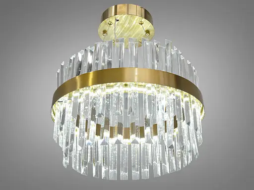 Солидная хрустальная светодиодная люстра в кухню мощностью 80Вт. - фото 2